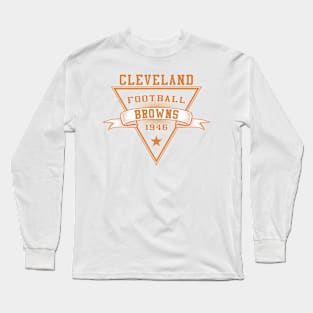 Retro Cleveland Browns Long Sleeve T-Shirt